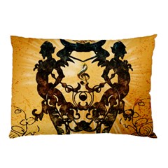 Clef With Awesome Figurative And Floral Elements Pillow Cases