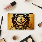 Clef With Awesome Figurative And Floral Elements Cosmetic Bag (Small)  Back