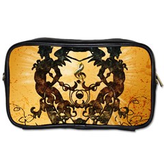 Clef With Awesome Figurative And Floral Elements Toiletries Bags by FantasyWorld7