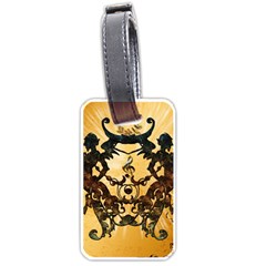 Clef With Awesome Figurative And Floral Elements Luggage Tags (one Side)  by FantasyWorld7