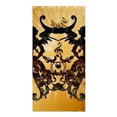 Clef With Awesome Figurative And Floral Elements Shower Curtain 36  X 72  (stall)  by FantasyWorld7