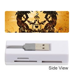 Clef With Awesome Figurative And Floral Elements Memory Card Reader (stick) 