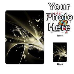 Awesome Glowing Lines With Beautiful Butterflies On Black Background Multi-purpose Cards (rectangle) 