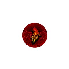 Lion With Flame And Wings In Yellow And Red 1  Mini Magnets by FantasyWorld7