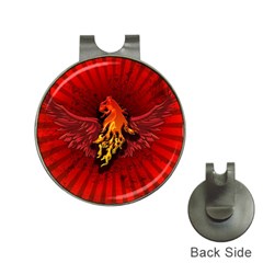 Lion With Flame And Wings In Yellow And Red Hat Clips With Golf Markers