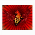 Lion With Flame And Wings In Yellow And Red Small Glasses Cloth (2-Side) Back