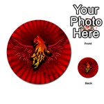 Lion With Flame And Wings In Yellow And Red Multi-purpose Cards (Round)  Front 1