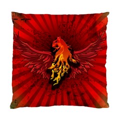 Lion With Flame And Wings In Yellow And Red Standard Cushion Cases (two Sides) 