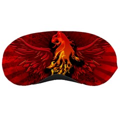 Lion With Flame And Wings In Yellow And Red Sleeping Masks by FantasyWorld7