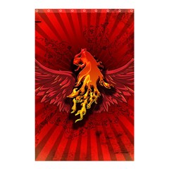 Lion With Flame And Wings In Yellow And Red Shower Curtain 48  X 72  (small) 