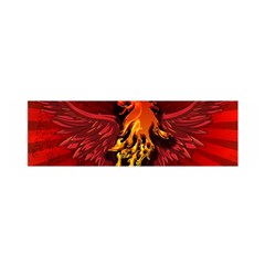 Lion With Flame And Wings In Yellow And Red Satin Scarf (oblong)