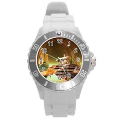 Wonderful Undergraund World Round Plastic Sport Watch (l) by FantasyWorld7