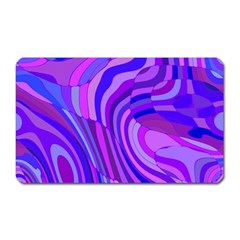 Retro Abstract Blue Pink Magnet (rectangular)