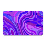 Retro Abstract Blue Pink Magnet (Rectangular) Front