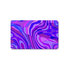 Retro Abstract Blue Pink Magnet (name Card)