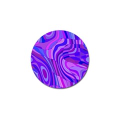 Retro Abstract Blue Pink Golf Ball Marker