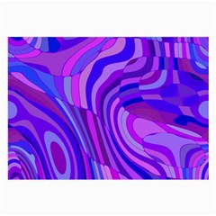 Retro Abstract Blue Pink Large Glasses Cloth