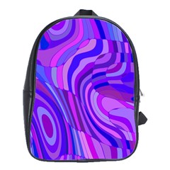 Retro Abstract Blue Pink School Bags(large) 