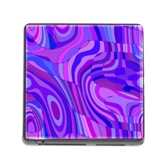 Retro Abstract Blue Pink Memory Card Reader (square) by ImpressiveMoments