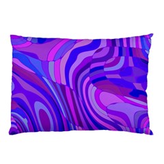 Retro Abstract Blue Pink Pillow Cases (two Sides)