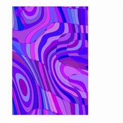 Retro Abstract Blue Pink Large Garden Flag (two Sides) by ImpressiveMoments