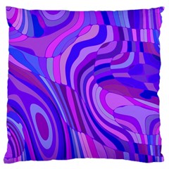 Retro Abstract Blue Pink Large Cushion Cases (one Side) 