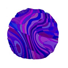 Retro Abstract Blue Pink Standard 15  Premium Round Cushions