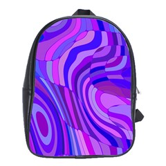 Retro Abstract Blue Pink School Bags (xl) 