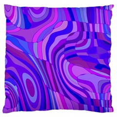 Retro Abstract Blue Pink Large Flano Cushion Cases (two Sides) 