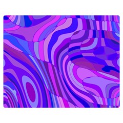 Retro Abstract Blue Pink Double Sided Flano Blanket (medium) 