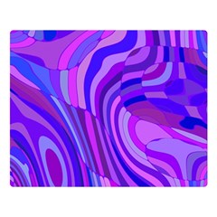 Retro Abstract Blue Pink Double Sided Flano Blanket (large) 