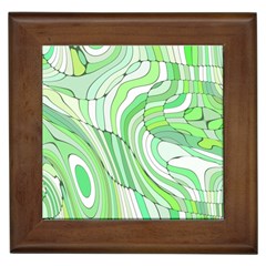 Retro Abstract Green Framed Tiles