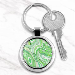 Retro Abstract Green Key Chains (round)  by ImpressiveMoments