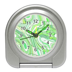 Retro Abstract Green Travel Alarm Clocks