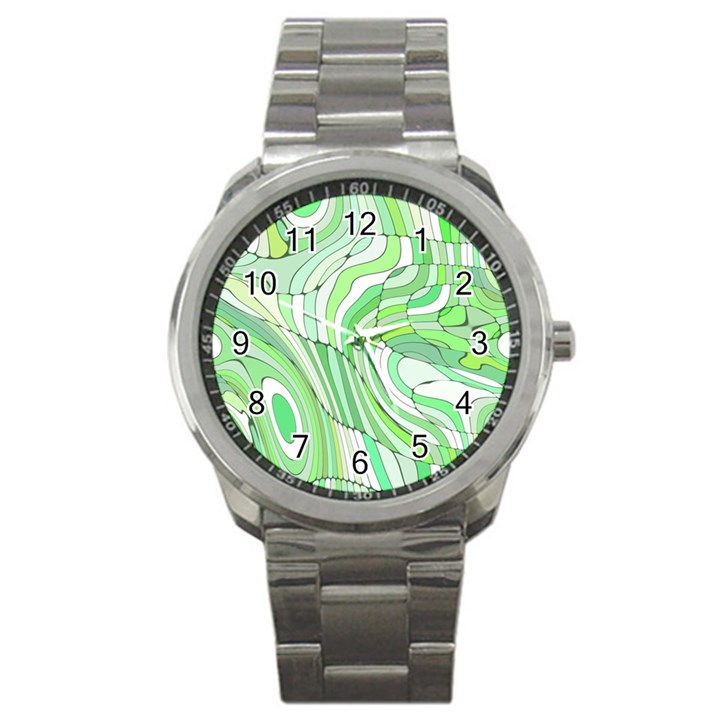 Retro Abstract Green Sport Metal Watches