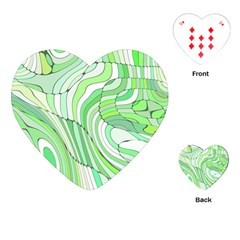 Retro Abstract Green Playing Cards (heart) 