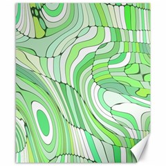 Retro Abstract Green Canvas 8  X 10 