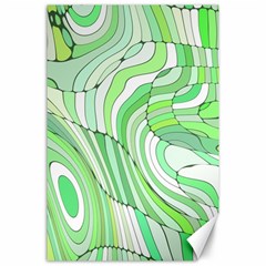 Retro Abstract Green Canvas 24  X 36 