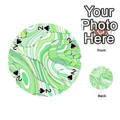 Retro Abstract Green Playing Cards 54 (round)  by ImpressiveMoments