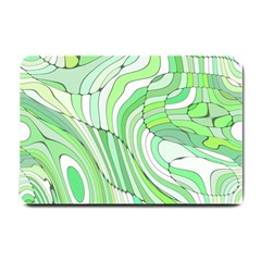 Retro Abstract Green Small Doormat  by ImpressiveMoments