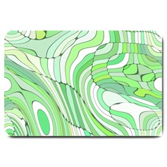 Retro Abstract Green Large Doormat 