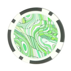 Retro Abstract Green Poker Chip Card Guards (10 Pack) 