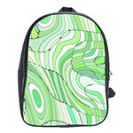 Retro Abstract Green School Bags(Large)  Front