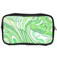 Retro Abstract Green Toiletries Bags