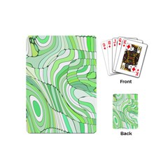 Retro Abstract Green Playing Cards (mini) 