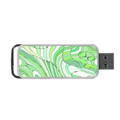 Retro Abstract Green Portable Usb Flash (one Side)