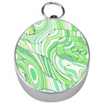 Retro Abstract Green Silver Compasses Front