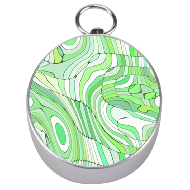 Retro Abstract Green Silver Compasses