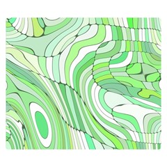 Retro Abstract Green Double Sided Flano Blanket (small) 