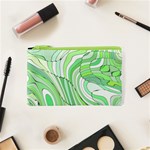 Retro Abstract Green Cosmetic Bag (XS) Front